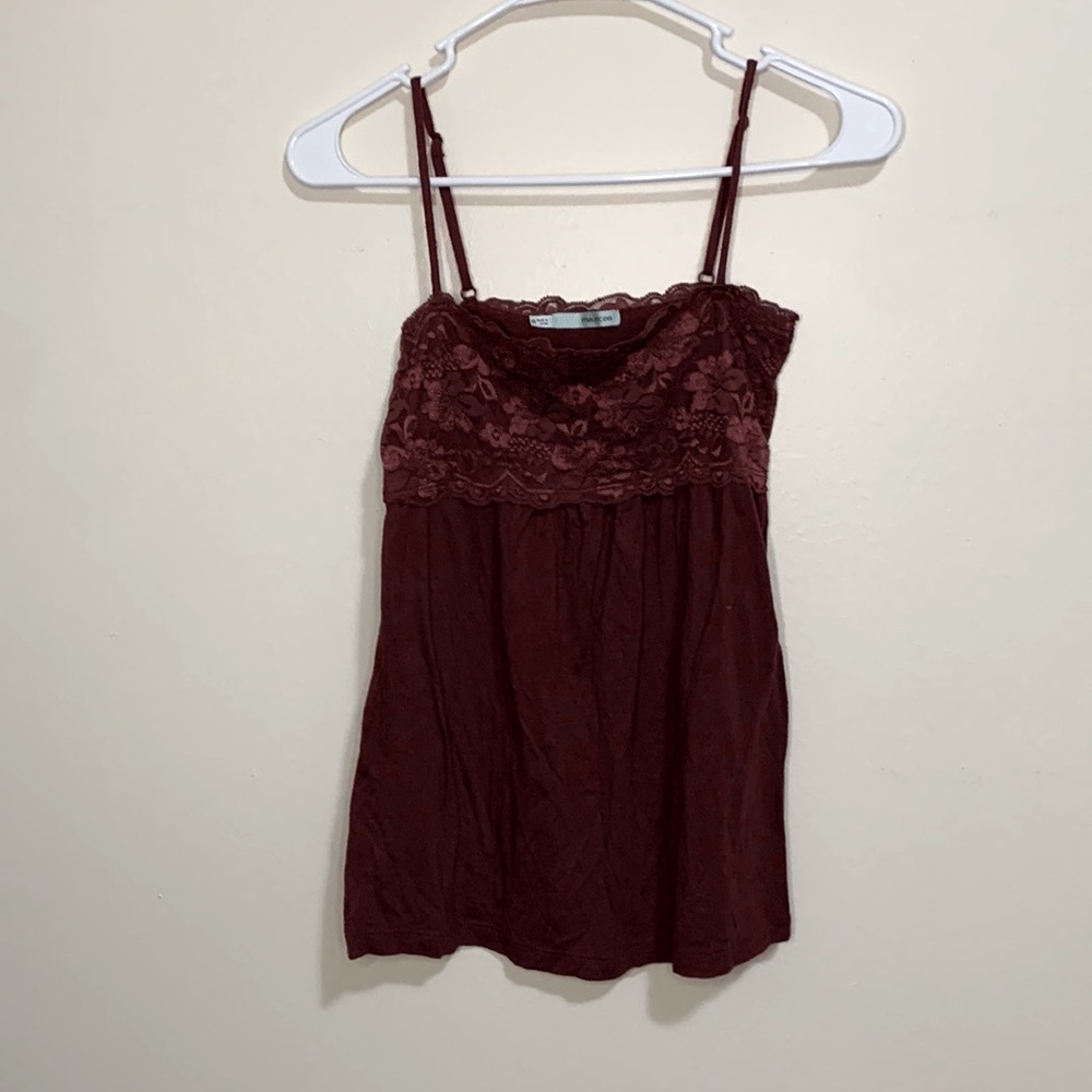 Maurice’s Maroon/Purple-ish Lacy Tank Top
